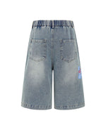 シンプルパピーデニムショーツ