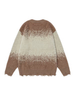 グラデーションクルーネックセーター