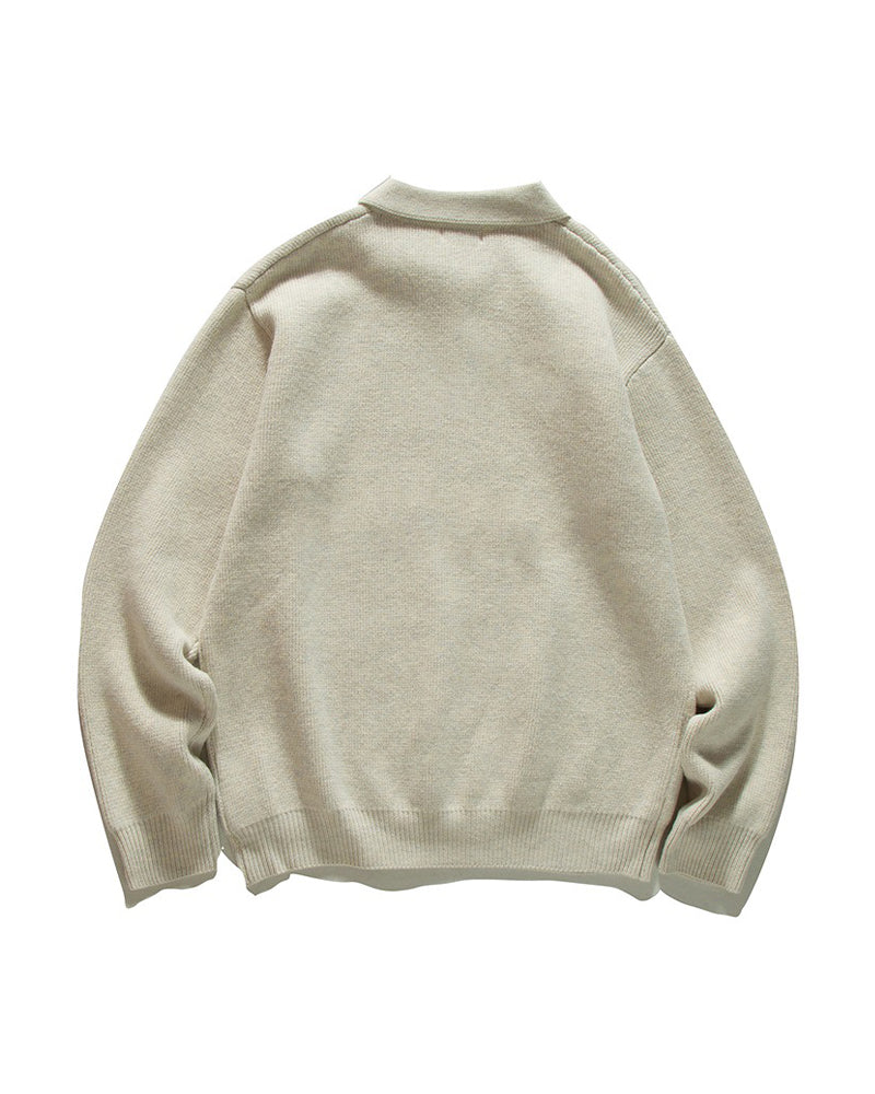 casual lapel sweater