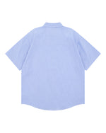 小花柄チェック柄半袖シャツ