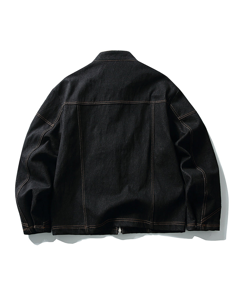 Airplane buckle casual denim jacket