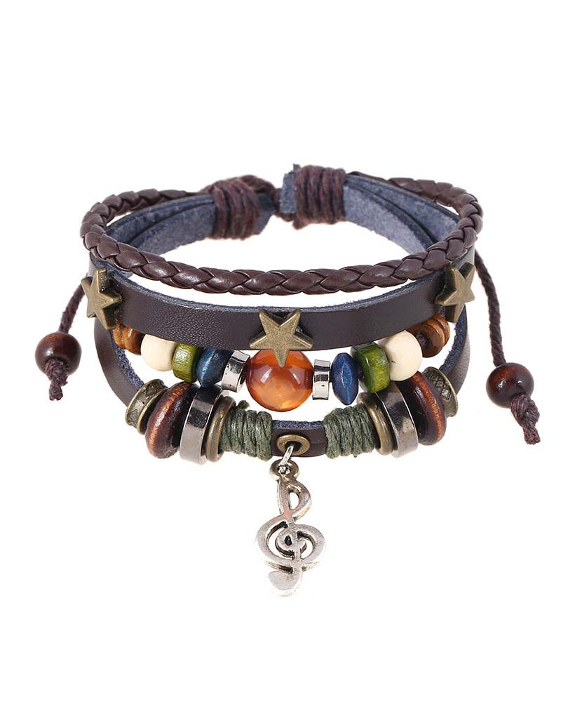 Multi-layer beaded bracelet