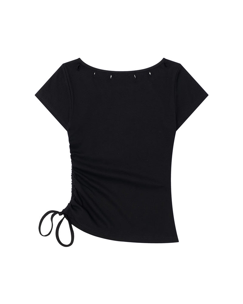 Retro leopard print short sleeves