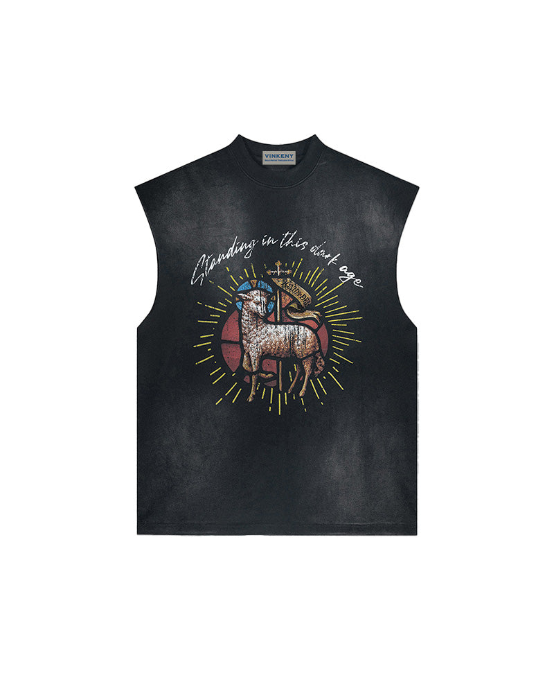 グラデーションウォッシュベスト