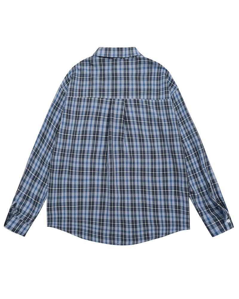 심플한 플레드 긴팔 셔츠