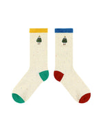 コントラストカラーのソックス