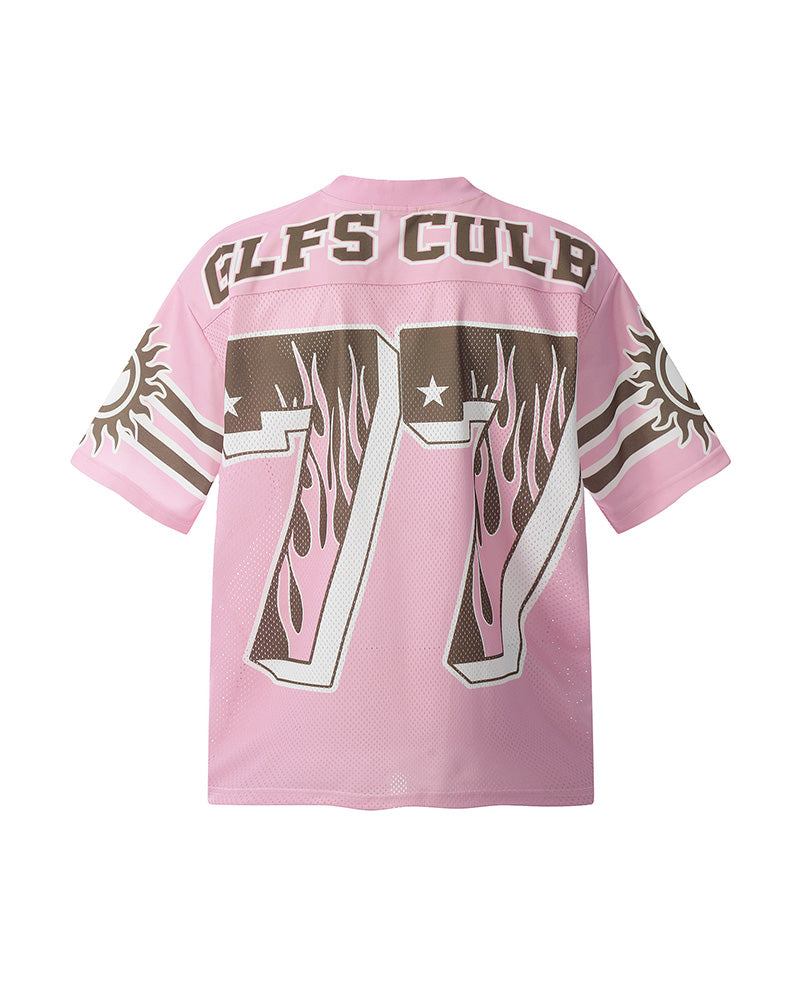 Retro V-neck sports short sleeves