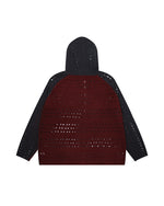 カップルのカラーブロックフード付きセーター