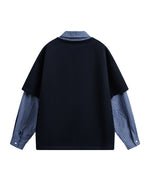 フェイクツーピースプルオーバースウェットシャツ