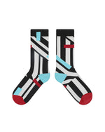 レトロなストライプ柄ソックス