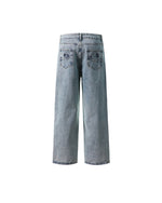 Designer slim straight jeans