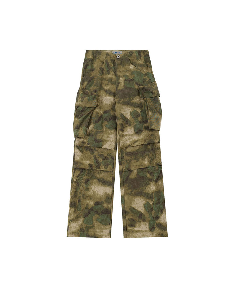 迷彩柄カジュアルカーゴパンツ