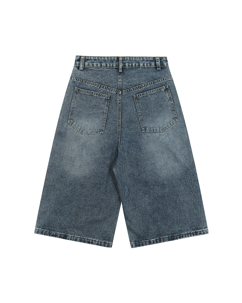 Vintage graphic denim shorts