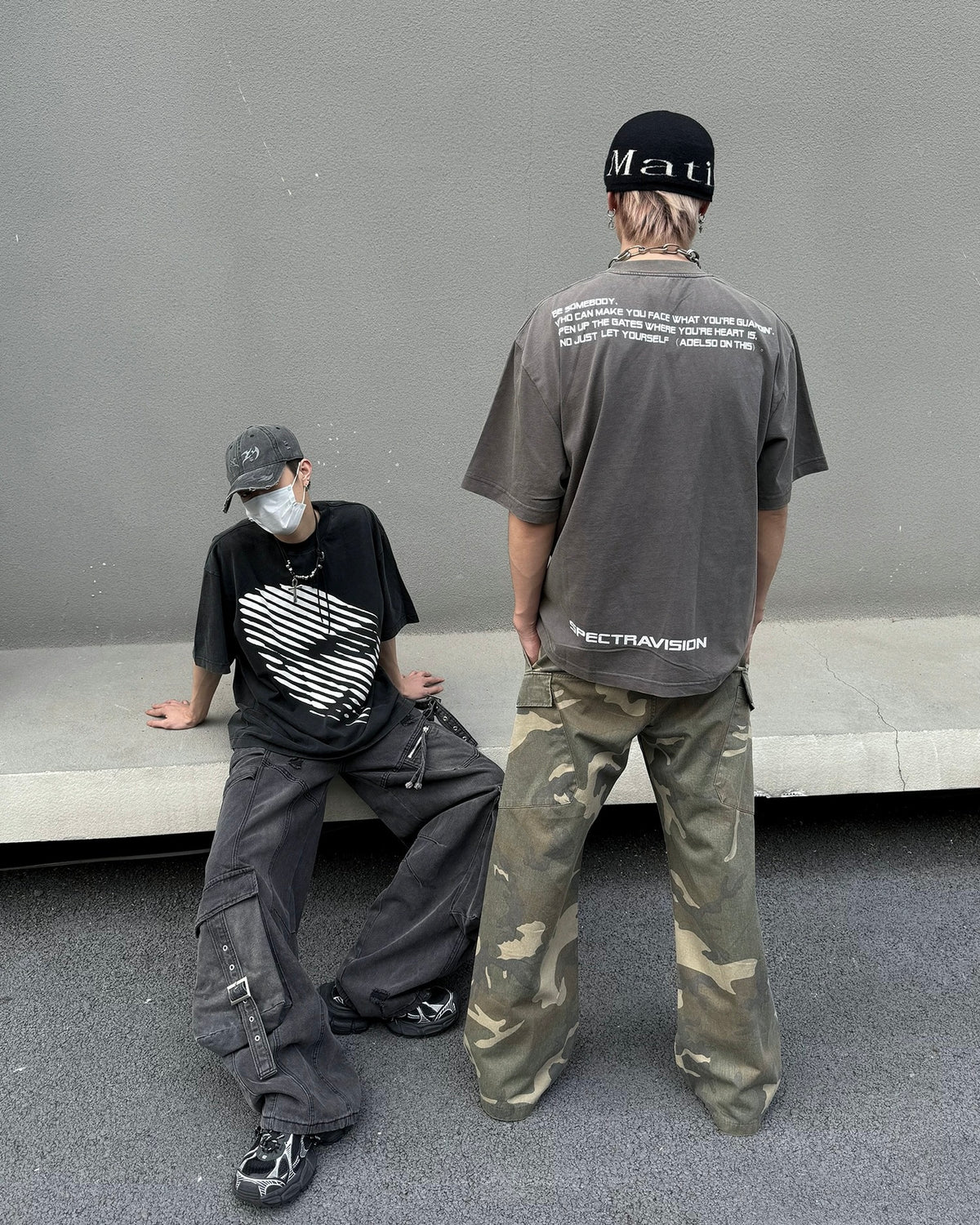 Retro print short sleeves