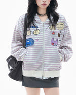 Fun cartoon striped jacket