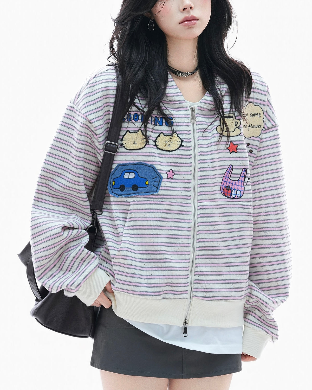 Fun cartoon striped jacket