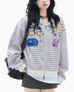 Fun cartoon striped jacket