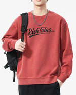 シンプルで汎用性の高いカジュアルスウェットシャツ