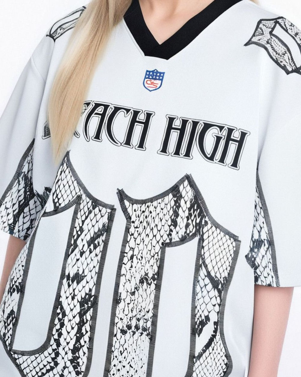 Snake print short sleeves