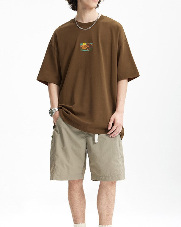 Outdoor printed short sleeves