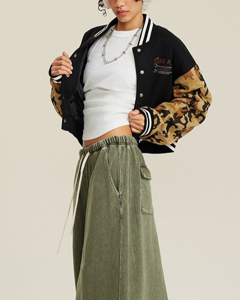 ヴィンテージ迷彩柄ベースボールジャケット