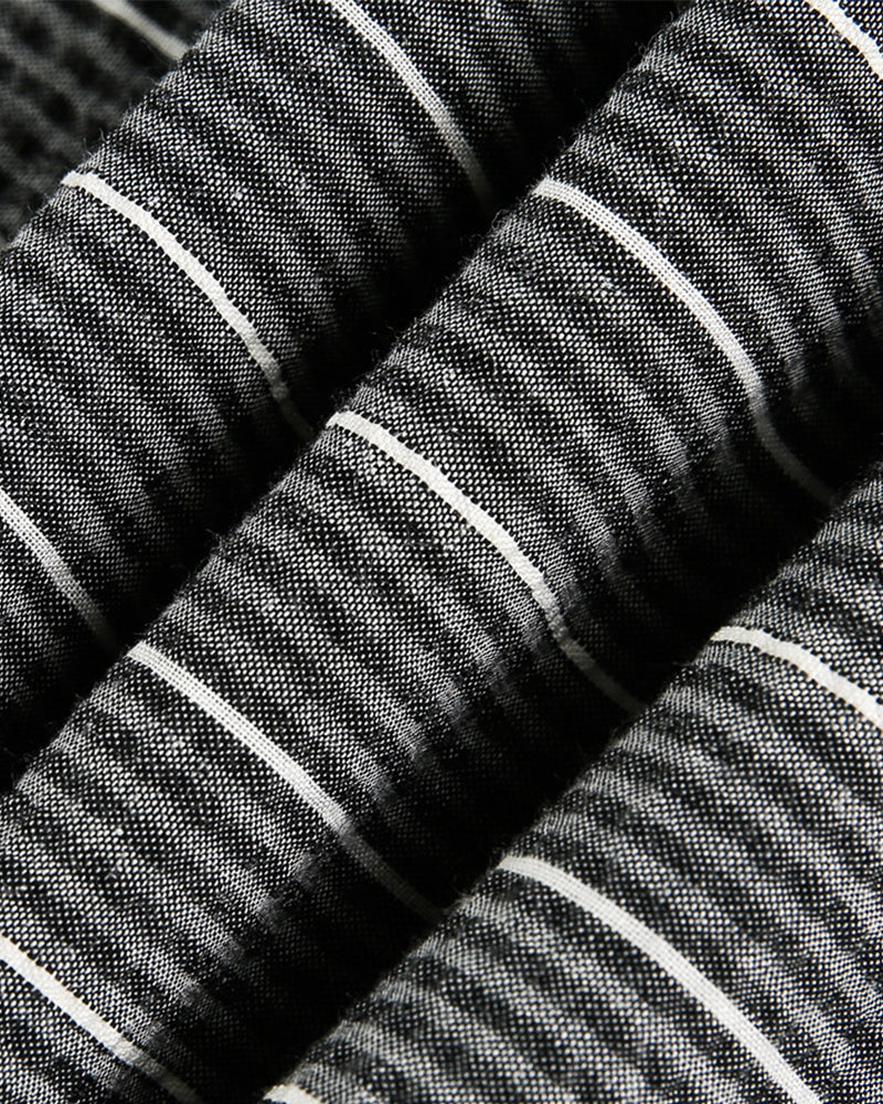 프레피 스트라이프 셔츠