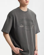 フィッシュボーンプリントの半袖