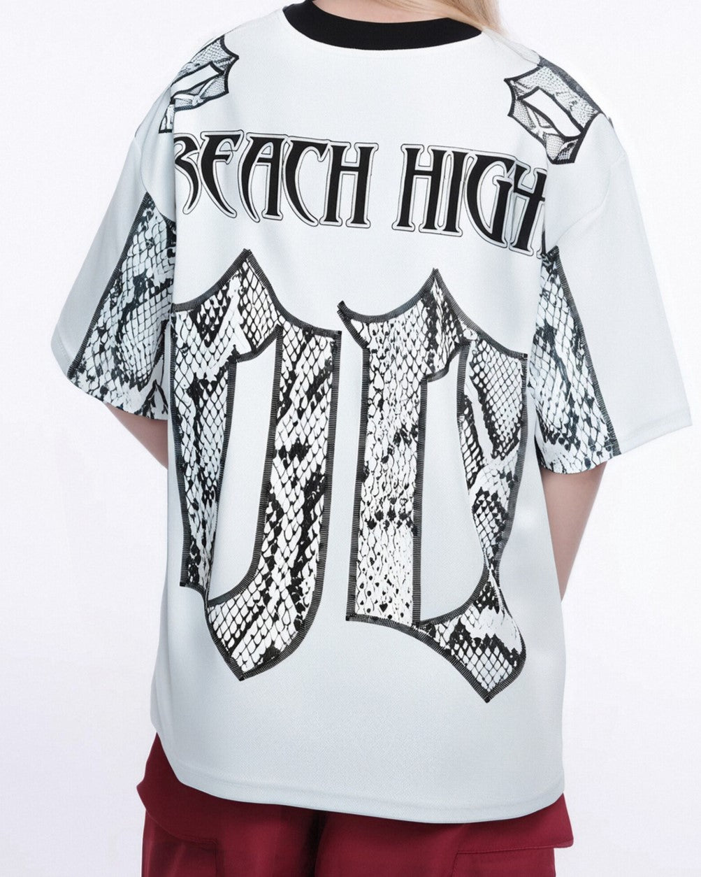 Snake print short sleeves