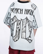 Snake print short sleeves