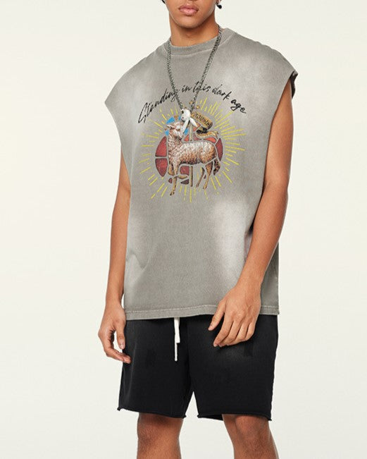 グラデーションウォッシュベスト