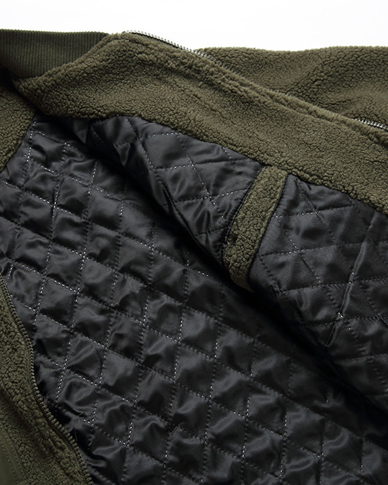 ラムウールの厚手コットンコート