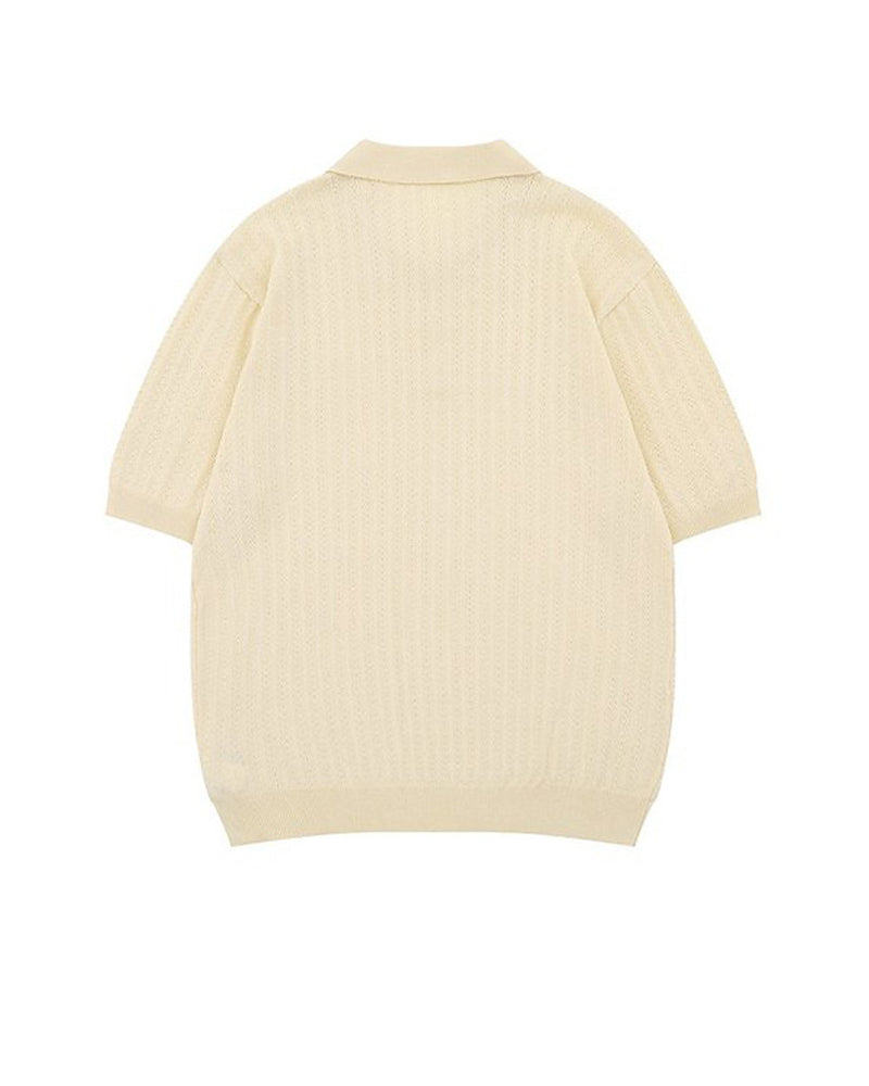 シンプルな高級ニット半袖