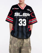 Retro digital sports short sleeves