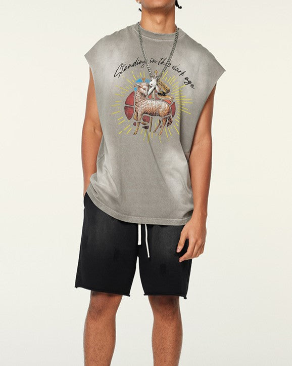 グラデーションウォッシュベスト