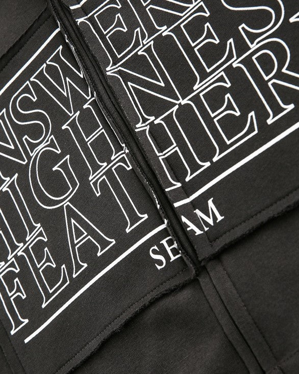 パッチワークフード付きスウェットシャツジャケット