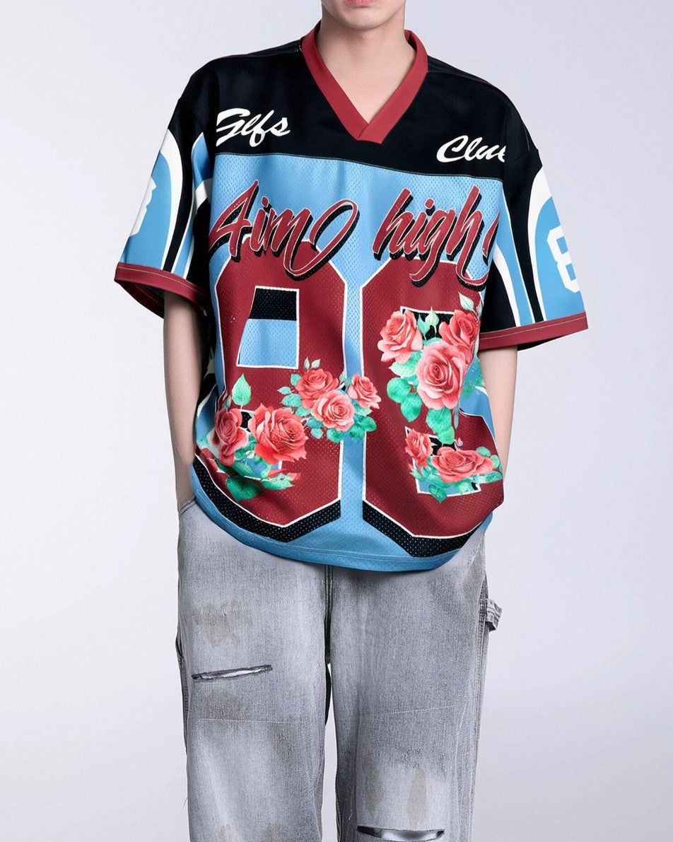 フローラルナンバーTシャツ