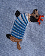 Fun embroidered denim trousers