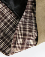 Plaid patchwork fake two-piece jacket