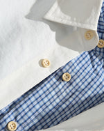 Faux two-piece long-sleeved shirt