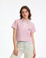 Cute Plaid Short-Sleeve Shirt