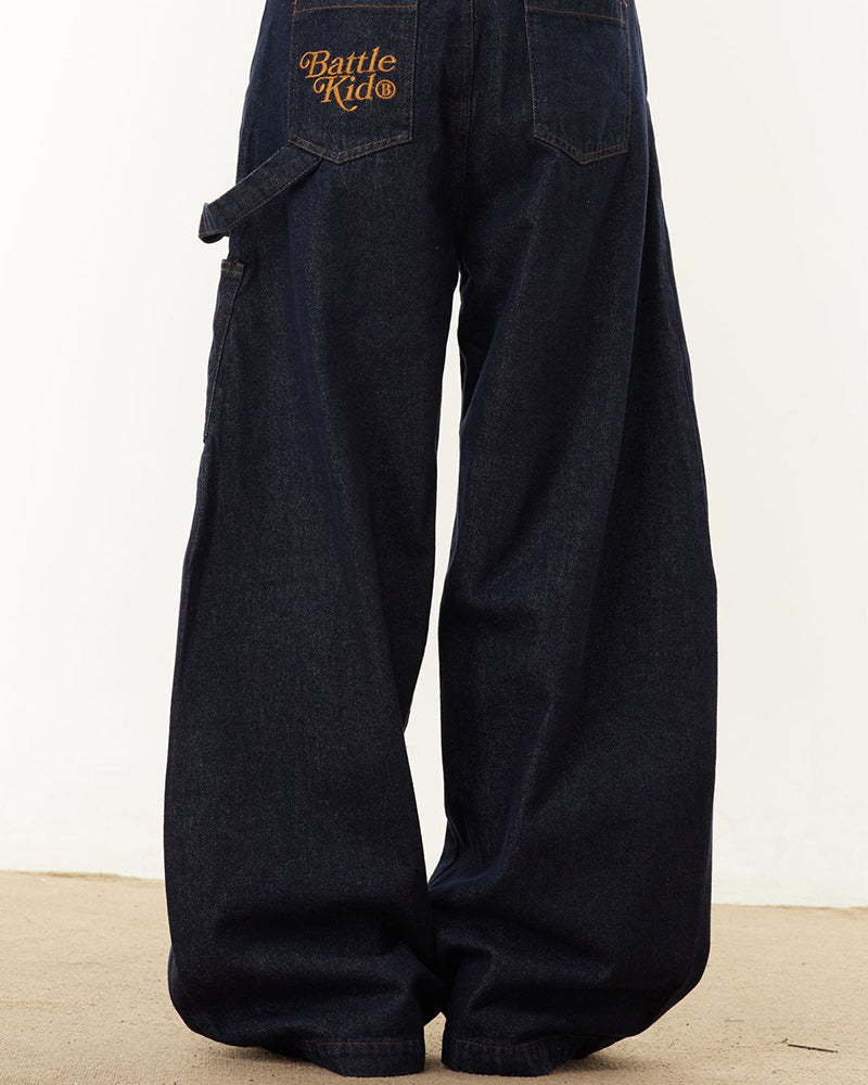 ボタン刺繍ジーンズ