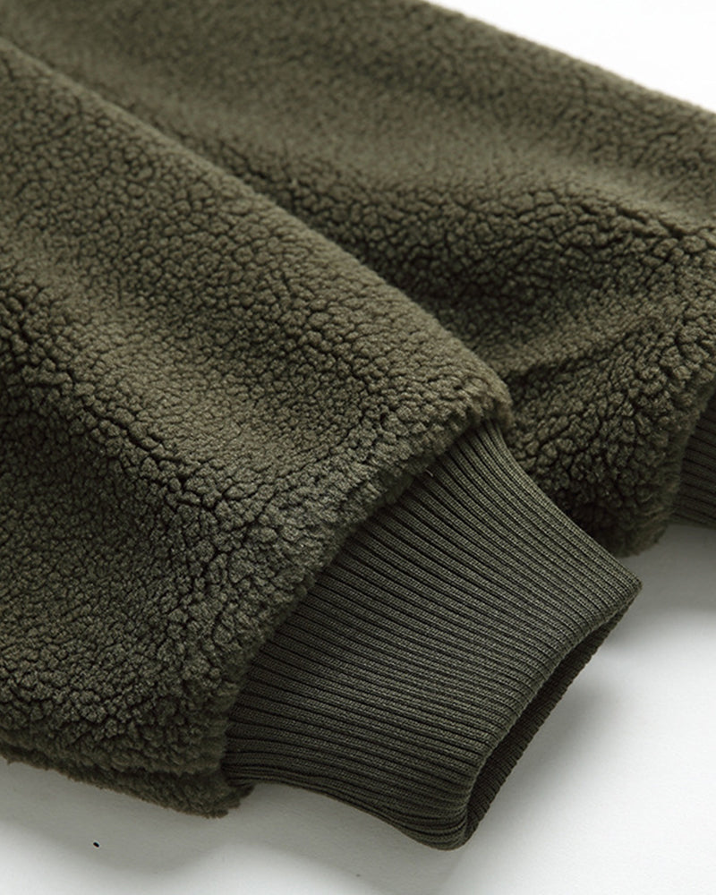 ラムウールの厚手コットンコート