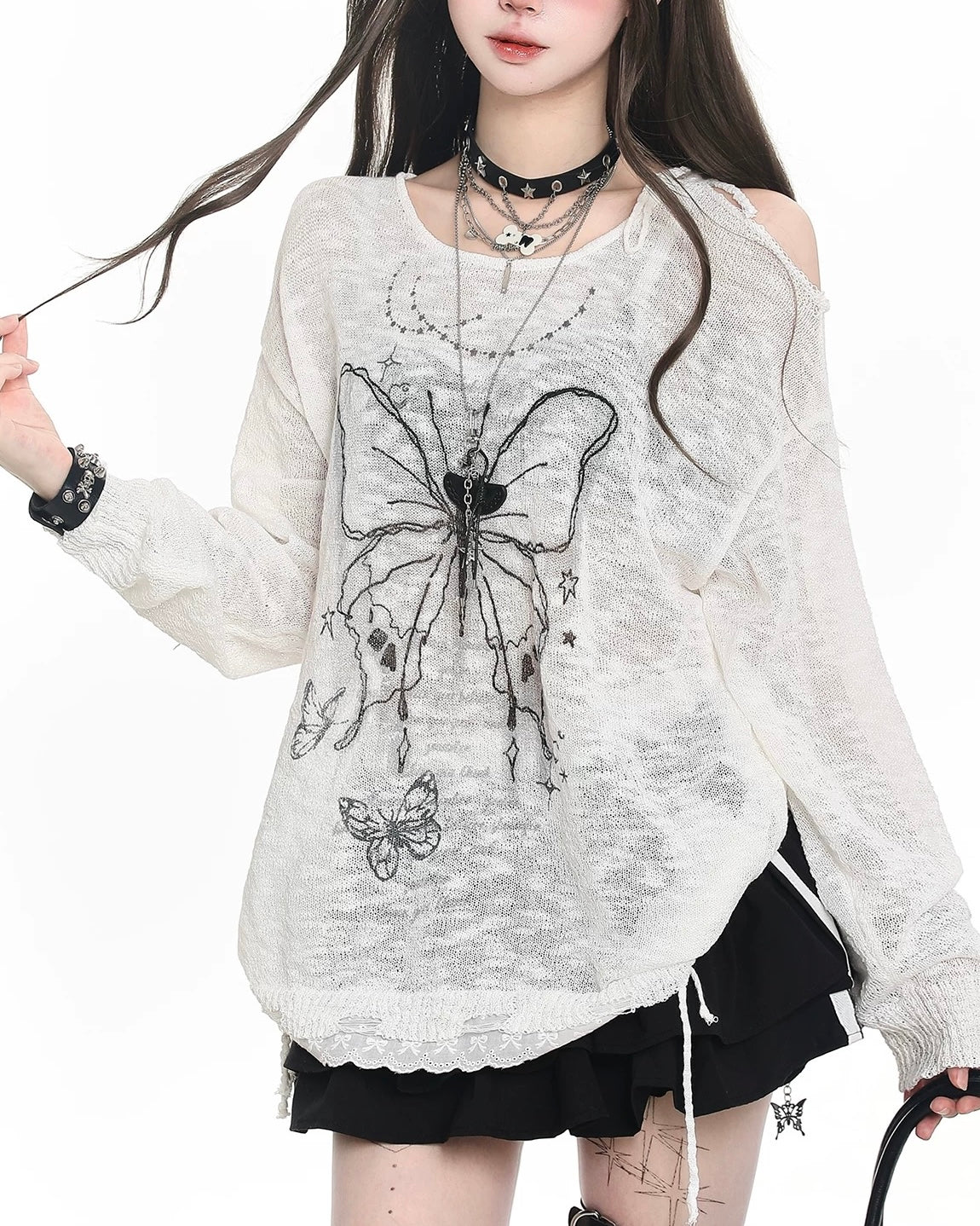 バタフライカジュアル長袖