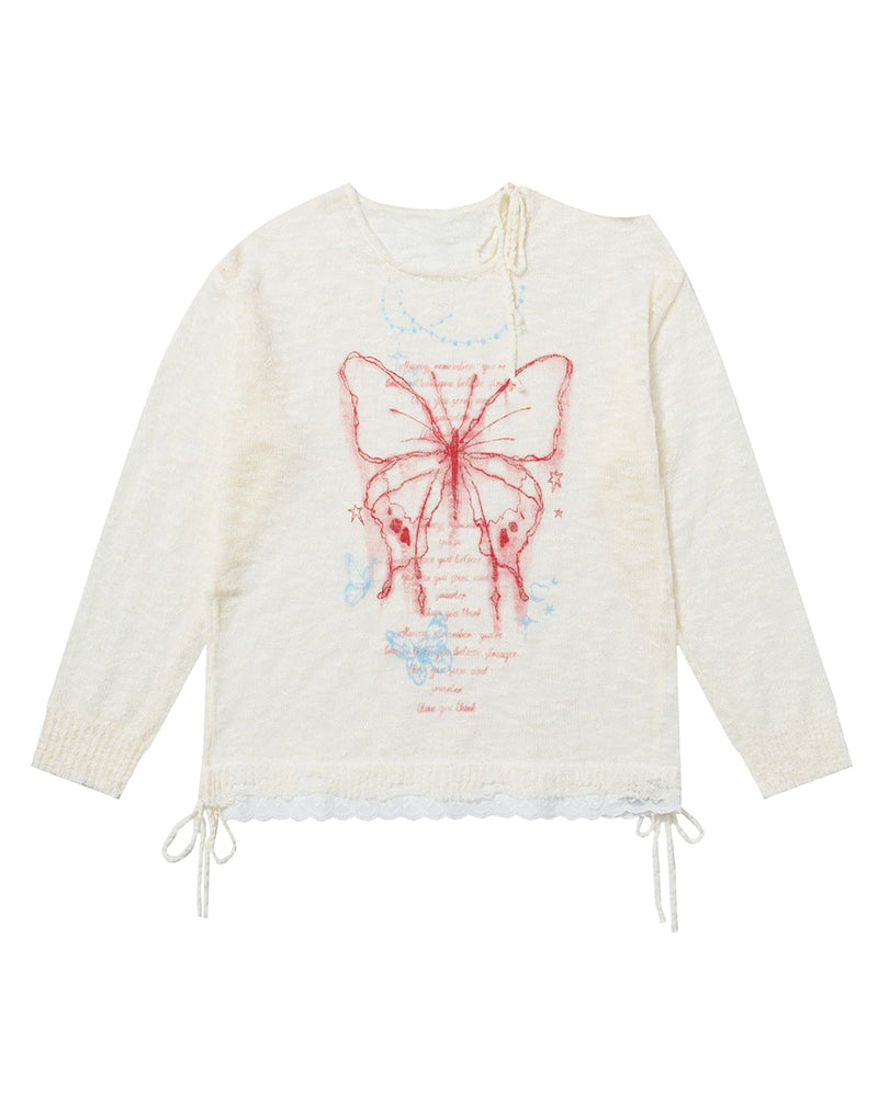 バタフライカジュアル長袖