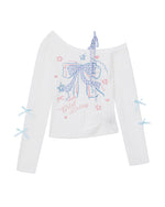 リボンカジュアル長袖