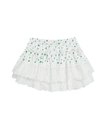 귀여운 레이스 패치워크 버드 스커트