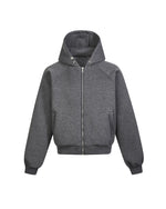 ゆったりとした無地のフード付きスウェットシャツ