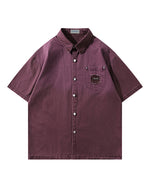 デザイナーワークウェア半袖シャツ