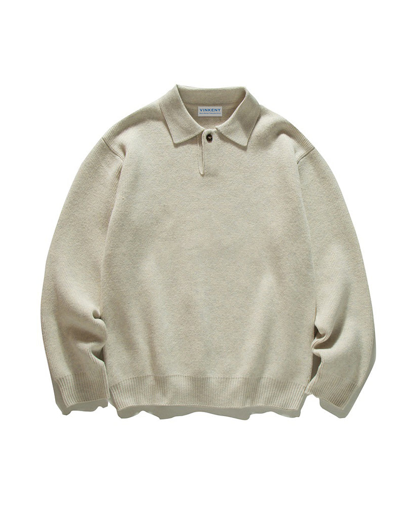 casual lapel sweater