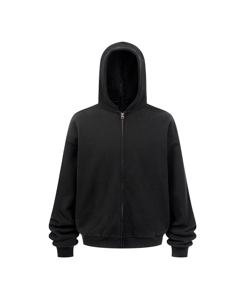 430g Fleece-Lined Zip-Up Hoodie